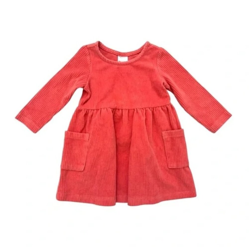 Coral corduroy Hanna Andersson dress - 2T/85